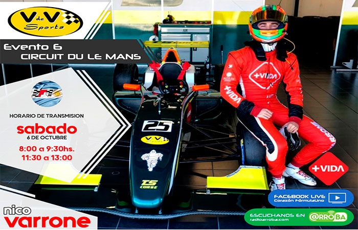 Nico Varrone se presenta en Le Mans y será transmisión de Corazón de Fórmula Uno